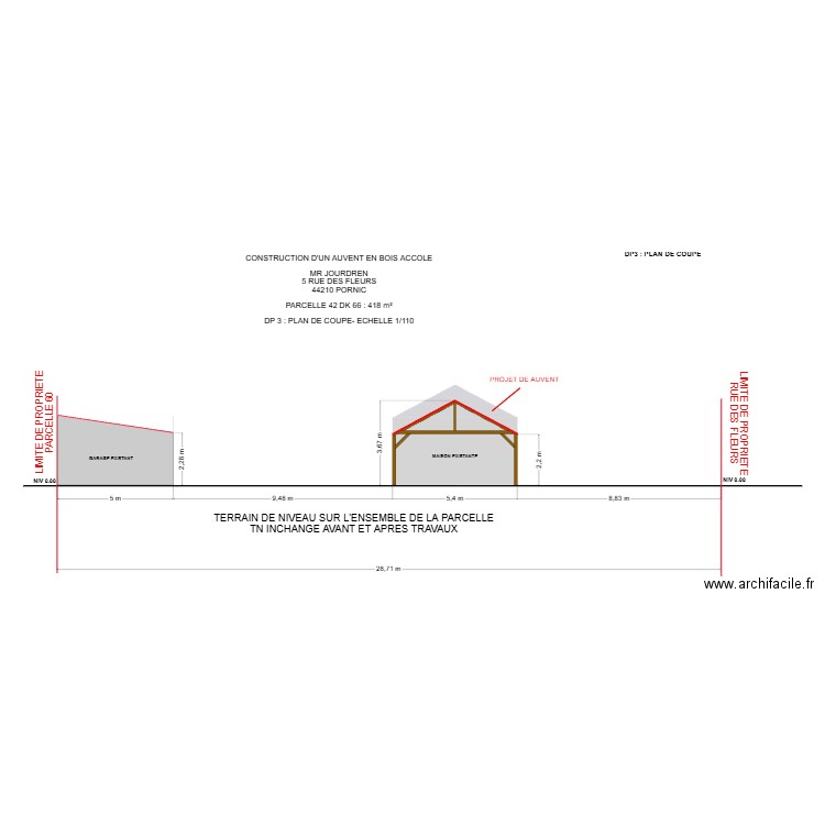 DP 3 JOURDREN. Plan de 0 pièce et 0 m2