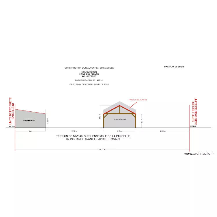 DP 3 JOURDREN. Plan de 