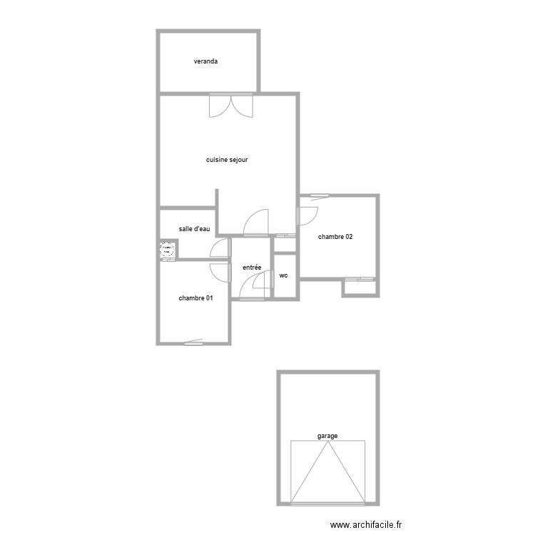 REAUME am. Plan de 11 pièces et 57 m2