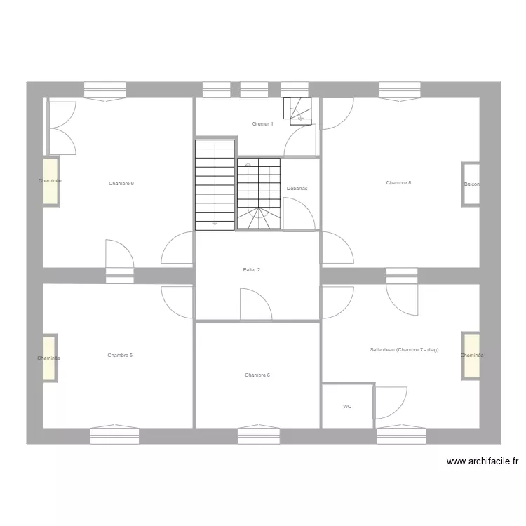 maison BALLIN R+2. Plan de 