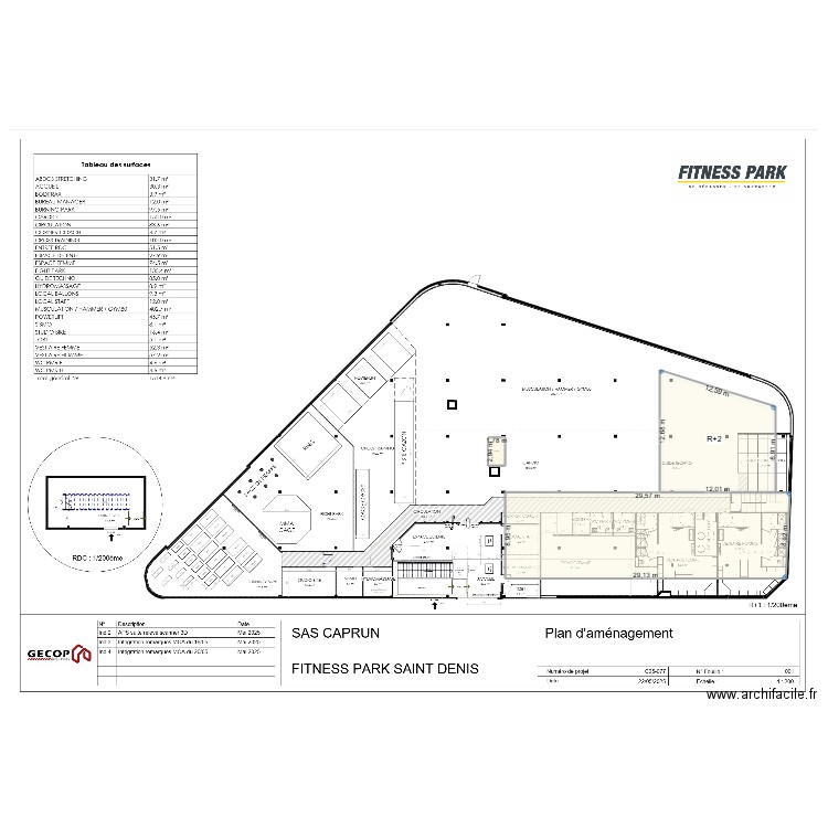 FP ST DENIS plan clim  27 11 2025. Plan de 3 pièces et 397 m2