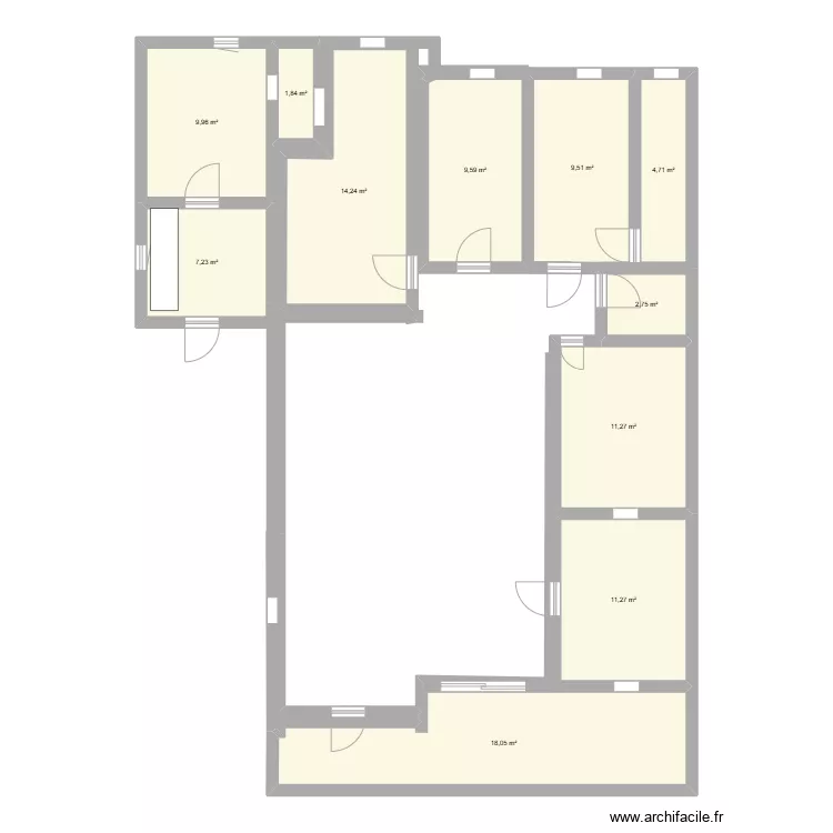 apres travaux. Plan de 