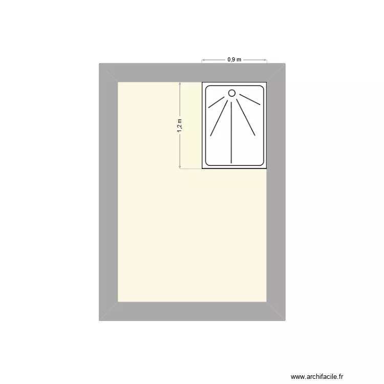 Am&eacute;nagement SDB. Plan de 1  et 6 m²