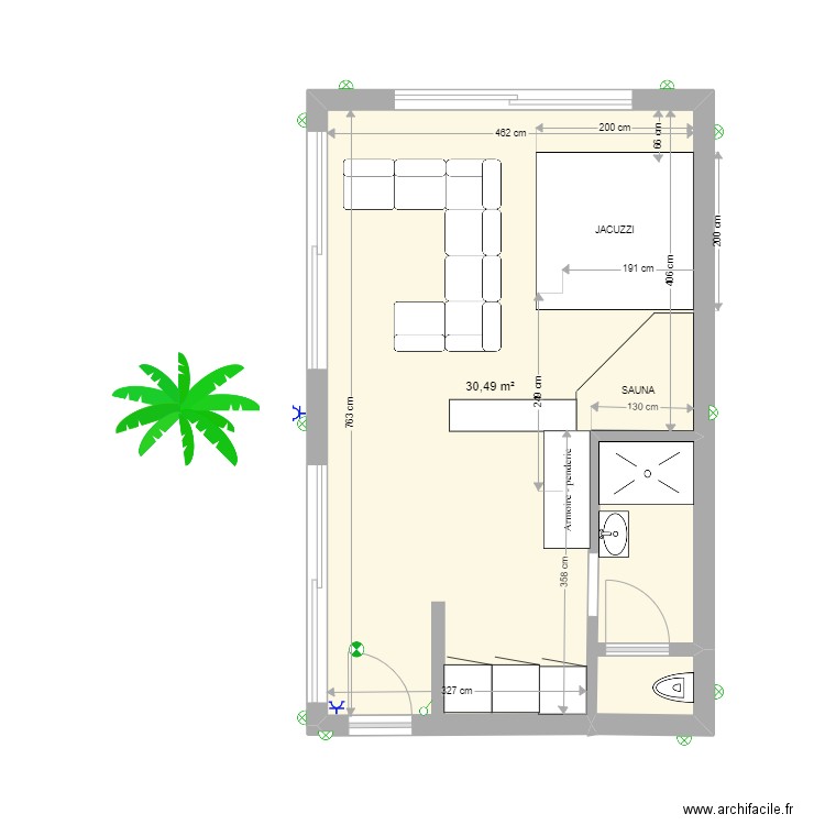 ANNEXE b2. Plan de 2 pièces et 34 m2