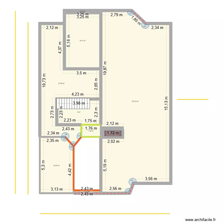 16.5j. Plan de 9 et 180 m² 16.5j. Plan de 9 et 180 m²