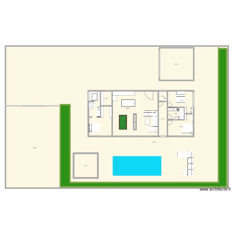 dodo. Plan de 14 pièces et 1176 m2