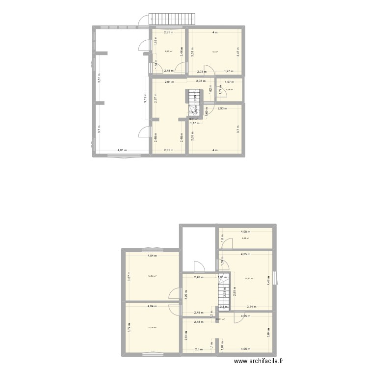 rez florenne. Plan de 9 pièces et 141 m2
