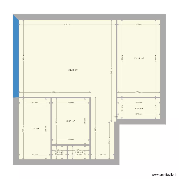 Rengot. Plan de 7  et 69 m²