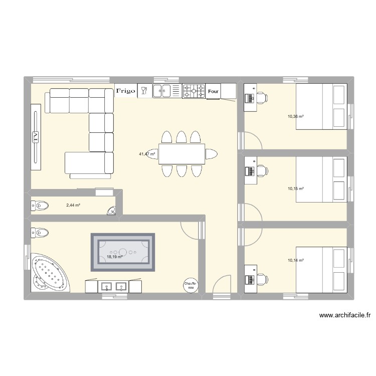 pas adapt&eacute;. Plan de 0 pièce et 0 m2