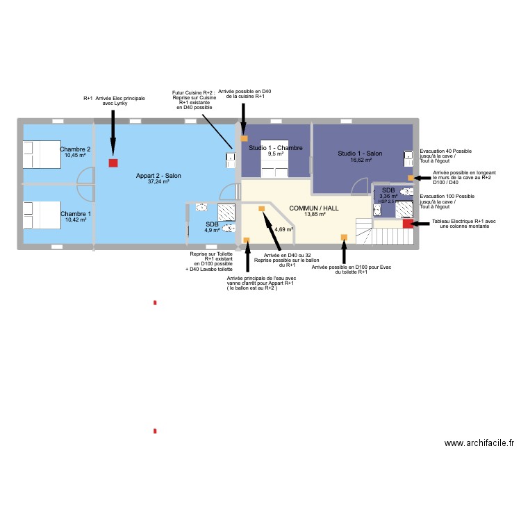 projet gramat. Plan de 10 pièces et 114 m2