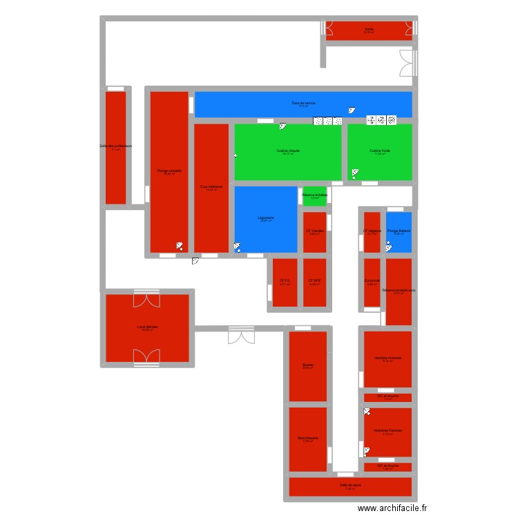 Plan collège Simone Veil Ornex. Plan de 24 pièces et 186 m2
