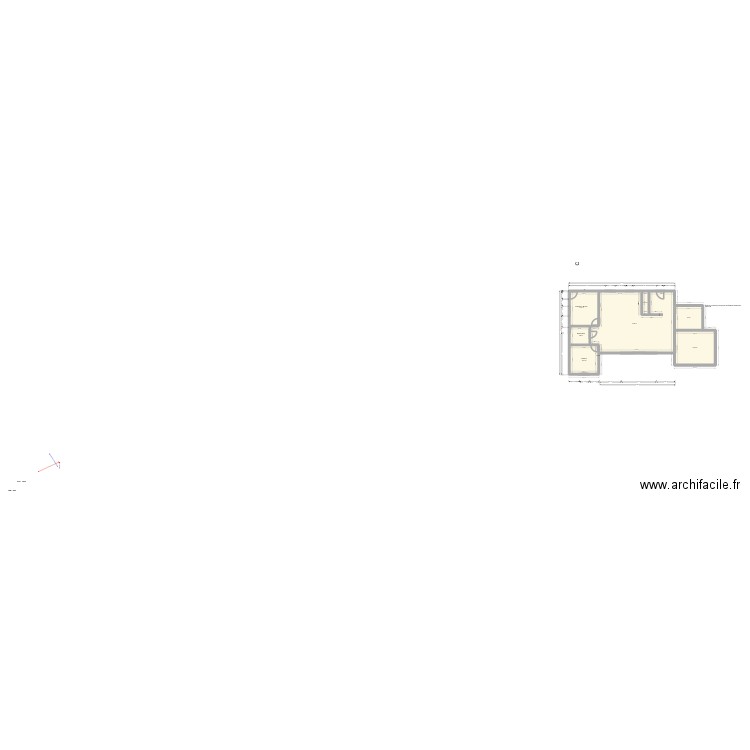 Giroussens plan general avec extension. Plan de 7 pièces et 131 m2