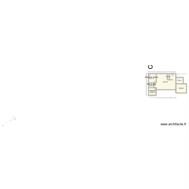 Giroussens plan general avec extension. Plan de 7 pièces et 131 m²