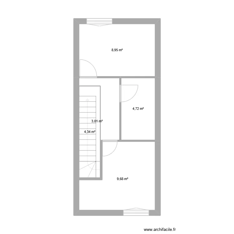 T3 La Valonne. Plan de 7  et 66 m²