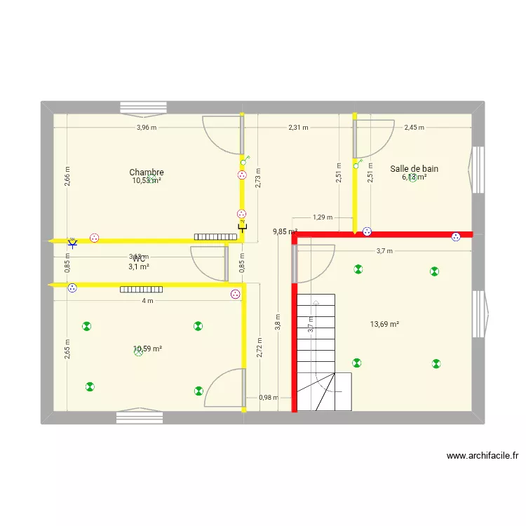 TEST. Plan de 6  et 54 m²