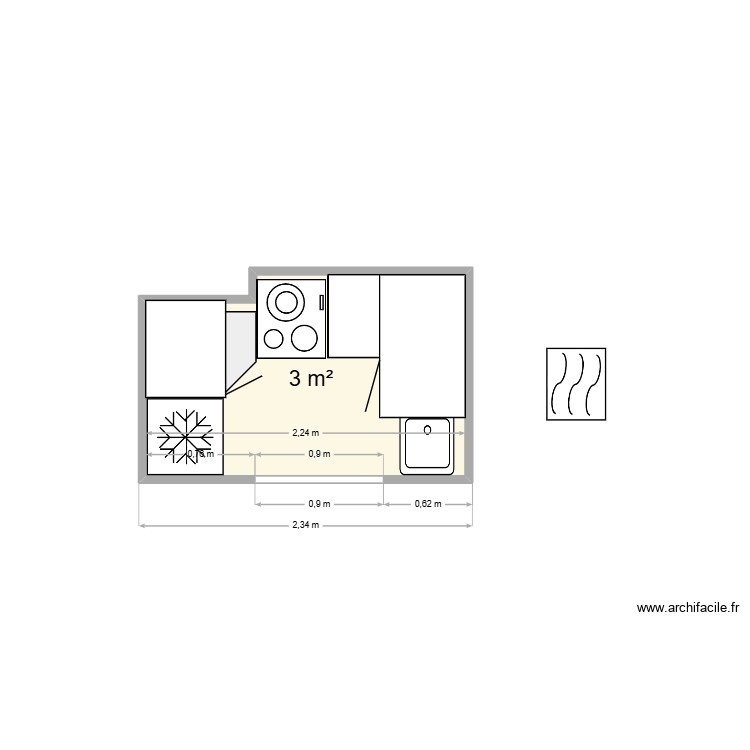 CUISINE GD BO. Plan de 0 pièce et 0 m2
