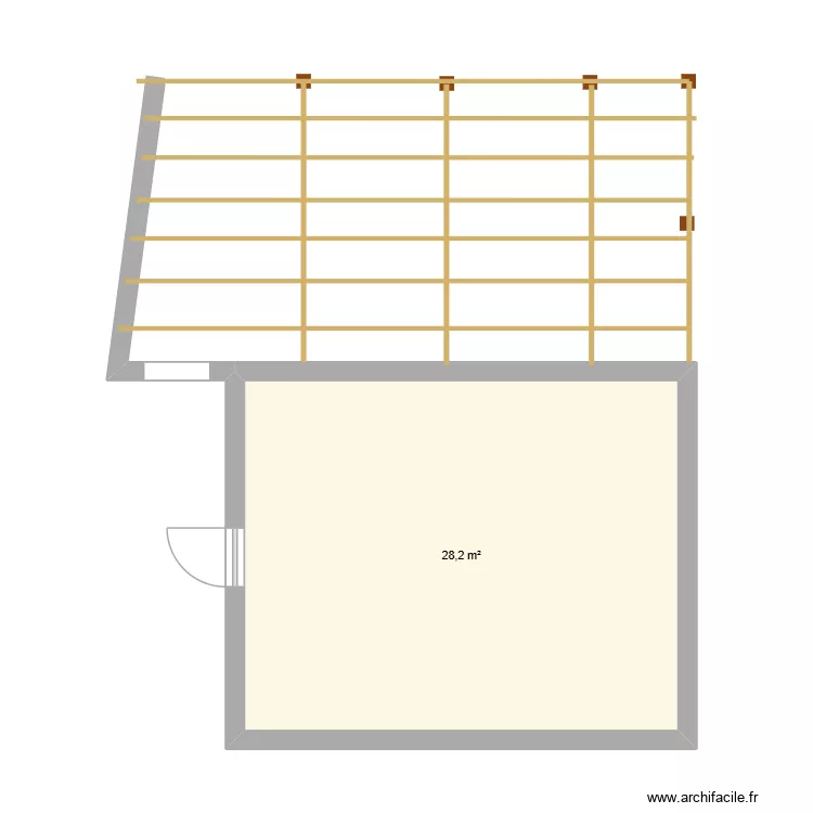 ISSE. Plan de 1  et 28 m²