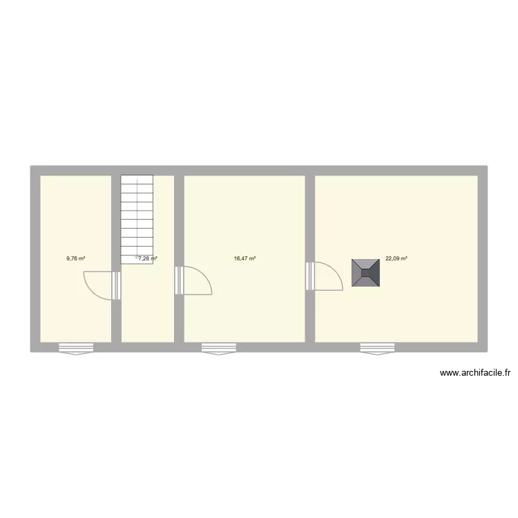 RosayEtage. Plan de 4 et 56 m² RosayEtage. Plan de 4 et 56 m²