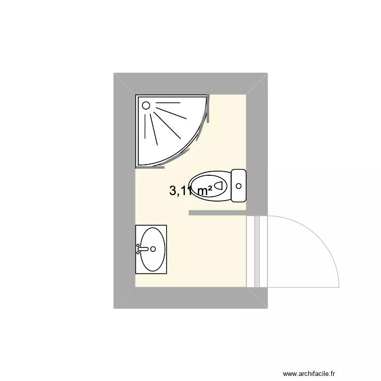 SALLE EAU LOCAL2. Plan de 