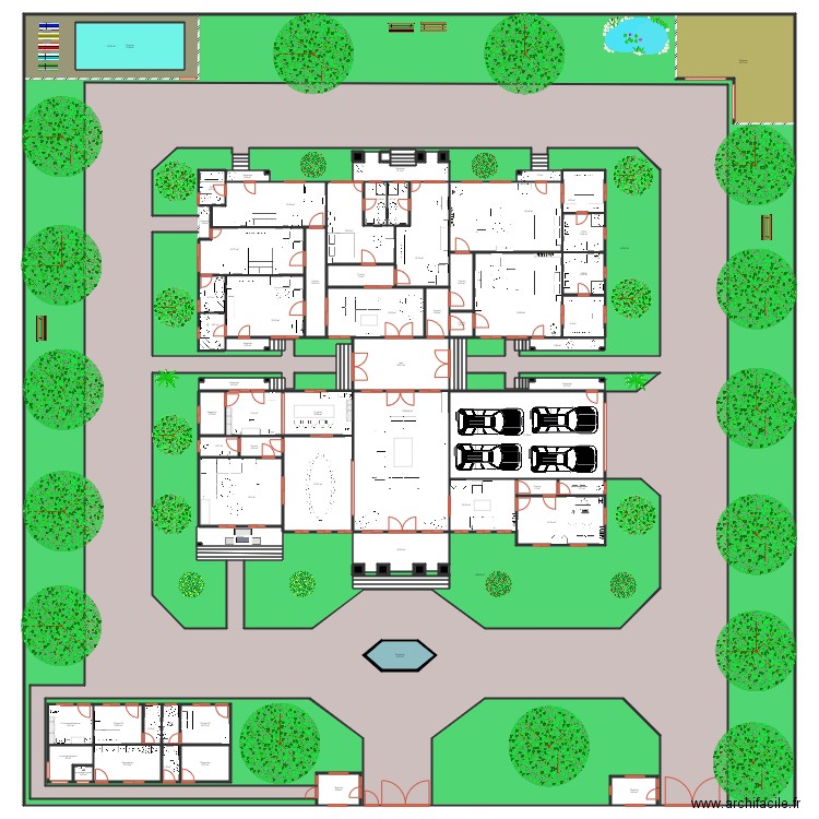 JCG 3 aménagement . Plan de 136 pièces et 260 m2