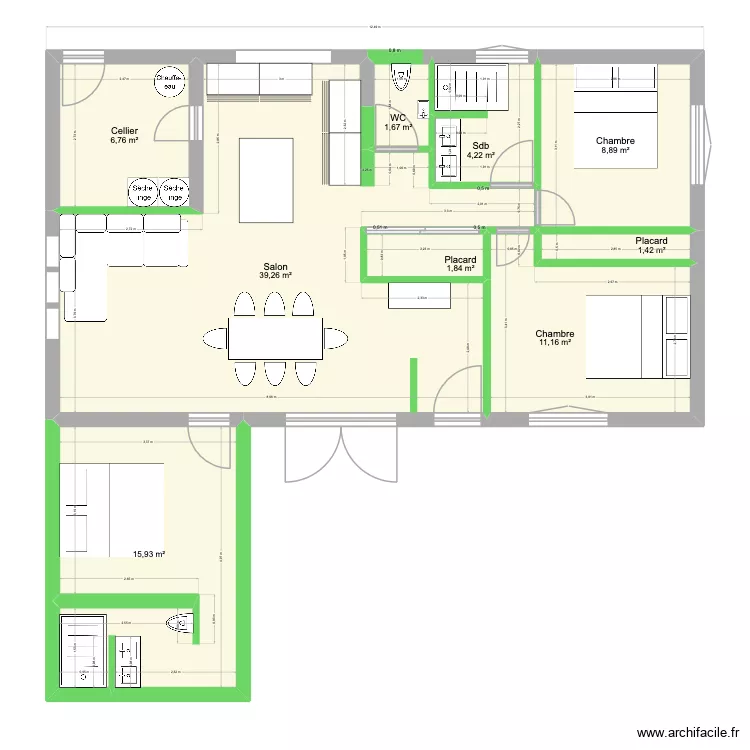 LUBIE 2. Plan de 9 pièces et 91 m² LUBIE 2. Plan de 9 pièces et 91 m²