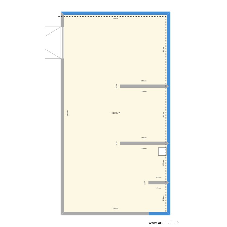 Plan Otura Garcia. Plan de 1 pièce et 114 m2