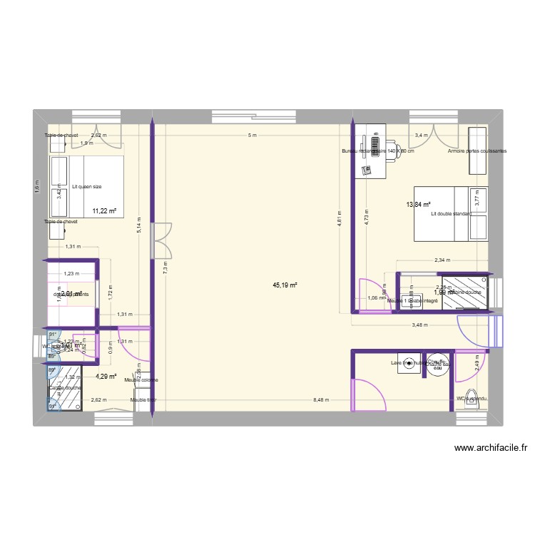maison 3S .1. Plan de 0 pièce et 0 m2