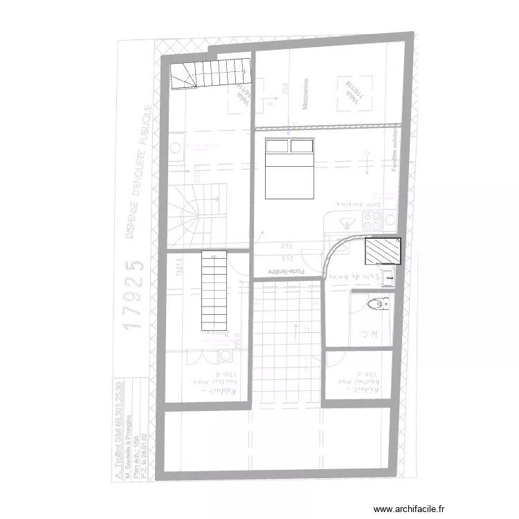 prangins l2 bis. Plan de 1 pièce et 102 m²