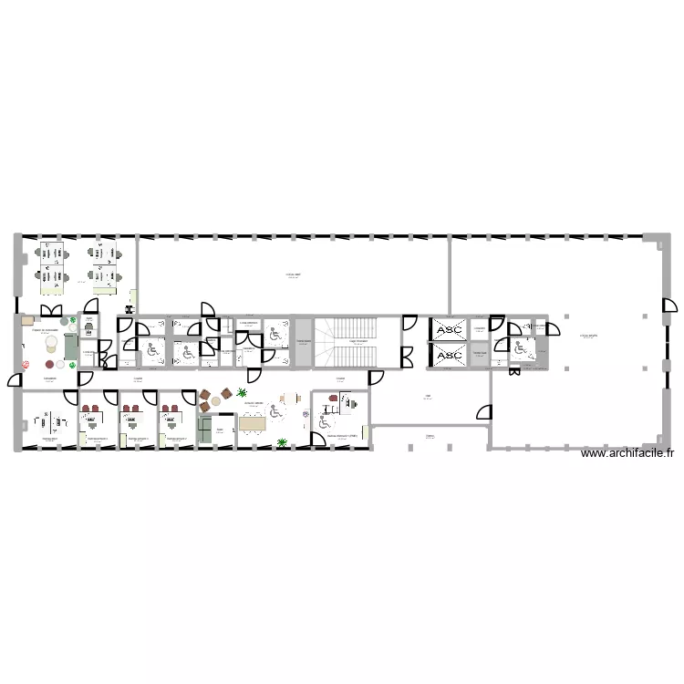 Clermont Ferrand RDC - V6. Plan de 90  et 625 m²