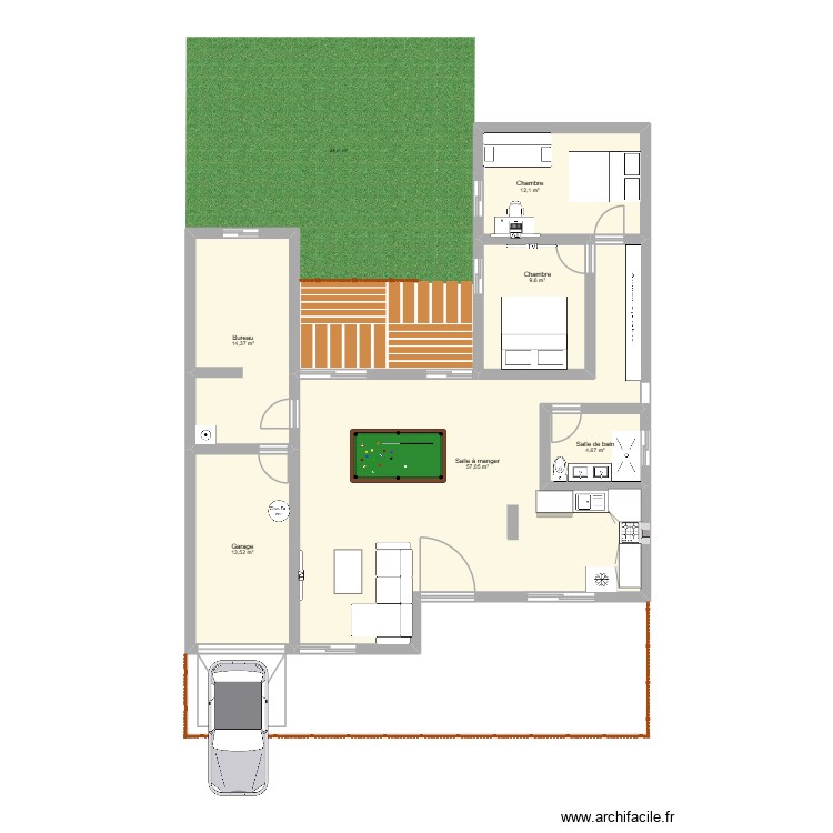 Maison travaux 1. Plan de 0 pièce et 0 m2