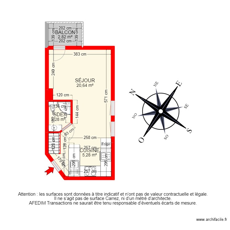 BI 22057 -. Plan de 11 pièces et 69 m2