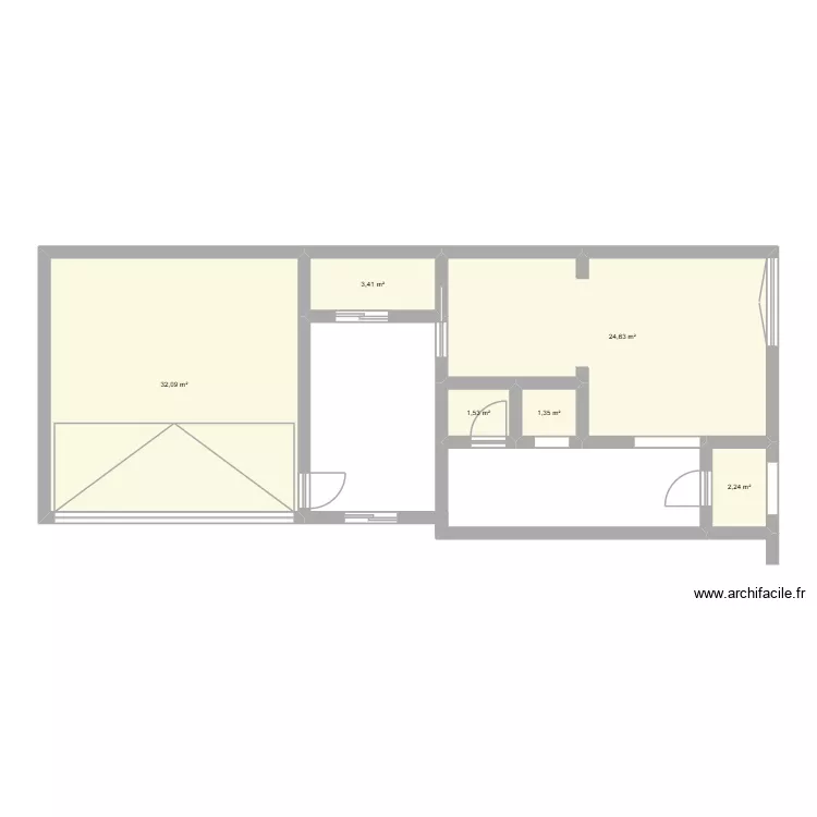 Maison Georges Legagneux. Plan de 6  et 65 m²
