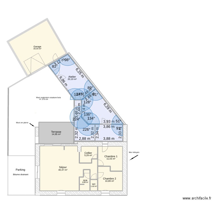 Plan toiture. Plan de 12 pièces et 179 m2