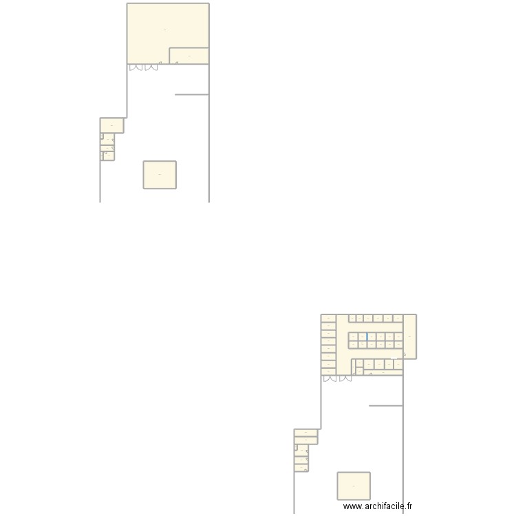 Gueu. Plan de 52 pièces et 1500 m2