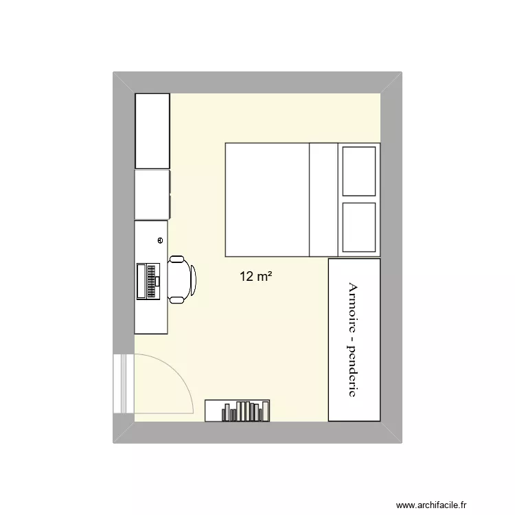 chambre N2. Plan de chambre N2. Plan de