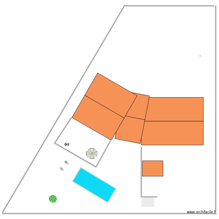 piscine. Plan de 0 pièce et 0 m2