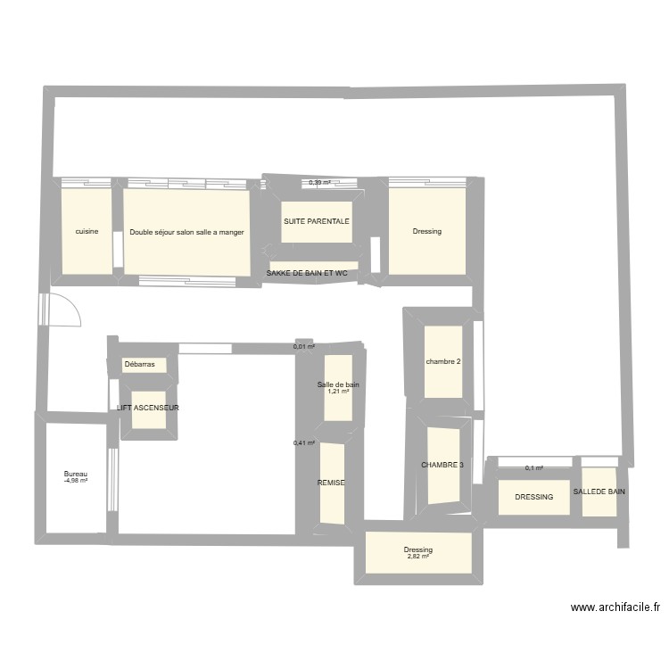 MAISON 1. Plan de 19 pièces et 34 m2