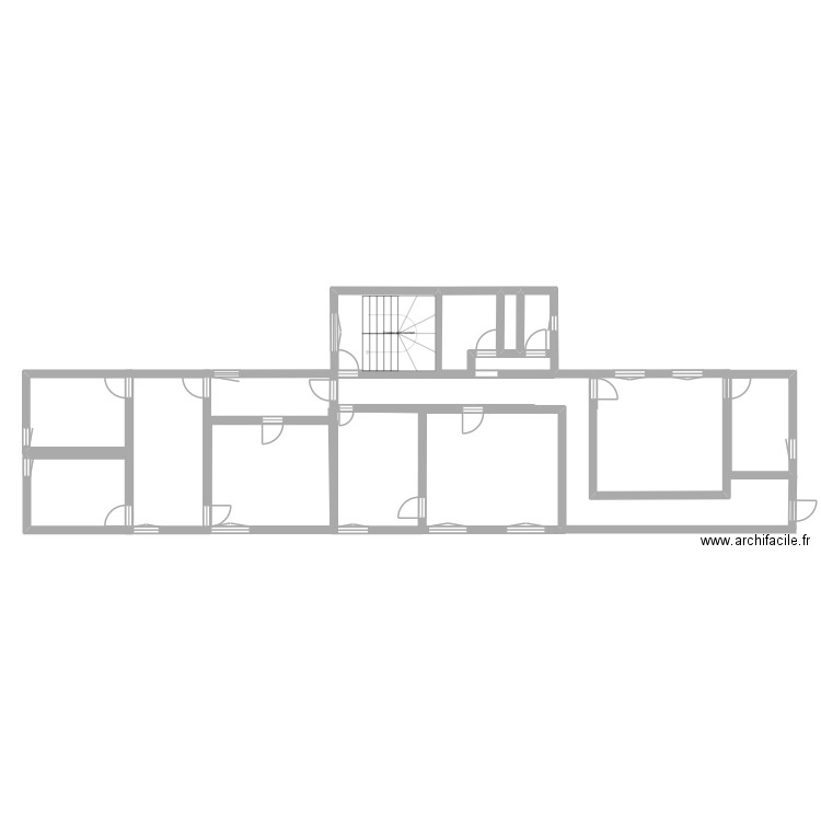 étage 1. Plan de 9 pièces et 99 m2