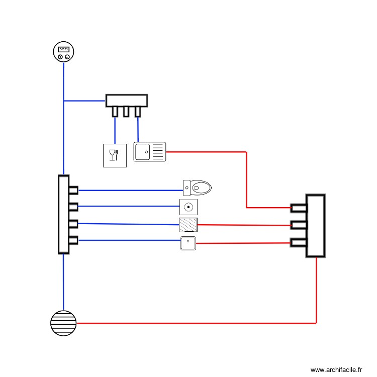 PLAN eau. Plan de 0 pièce et 0 m2