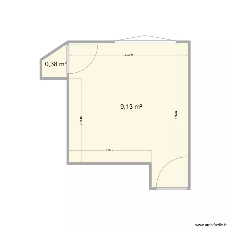 chambre. Plan de 2 et 10 m² chambre. Plan de 2 et 10 m²