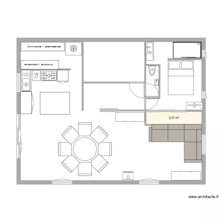 campagols 5. Plan de 1  et 2 m²