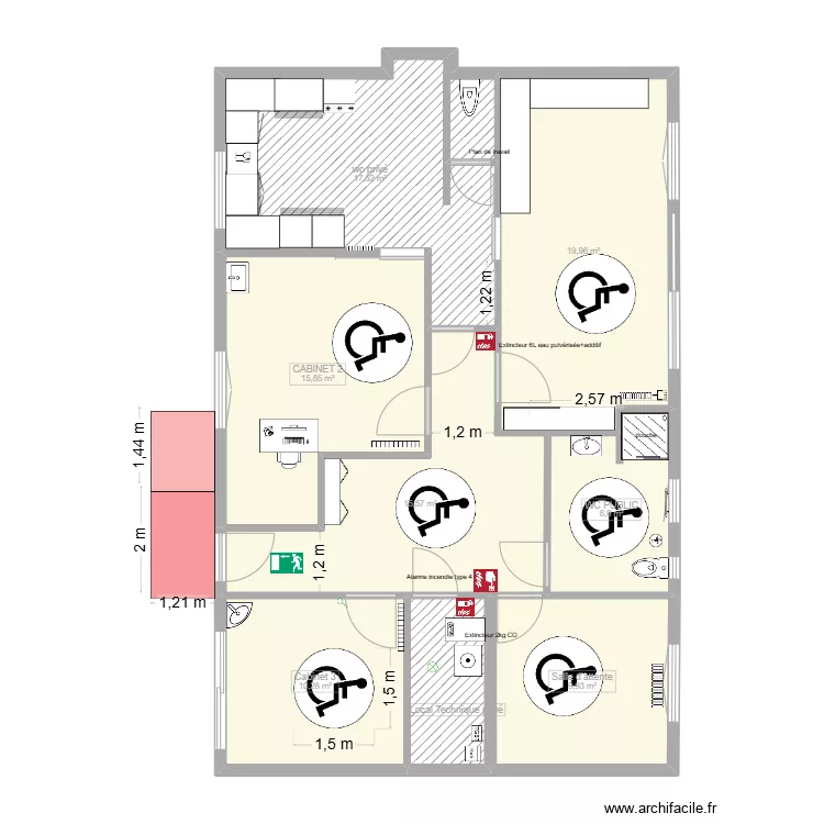 CABINET DR THOMAS  s&eacute;curit&eacute;. Plan de 