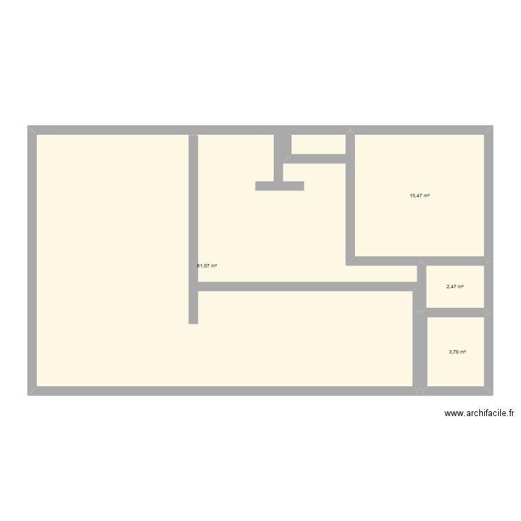 bas. Plan de 4 pièces et 104 m2