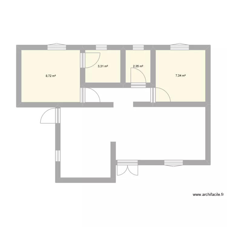 plan de 3 pieces. Plan de 4 et 22 m² plan de 3 pieces. Plan de 4 et 22 m²