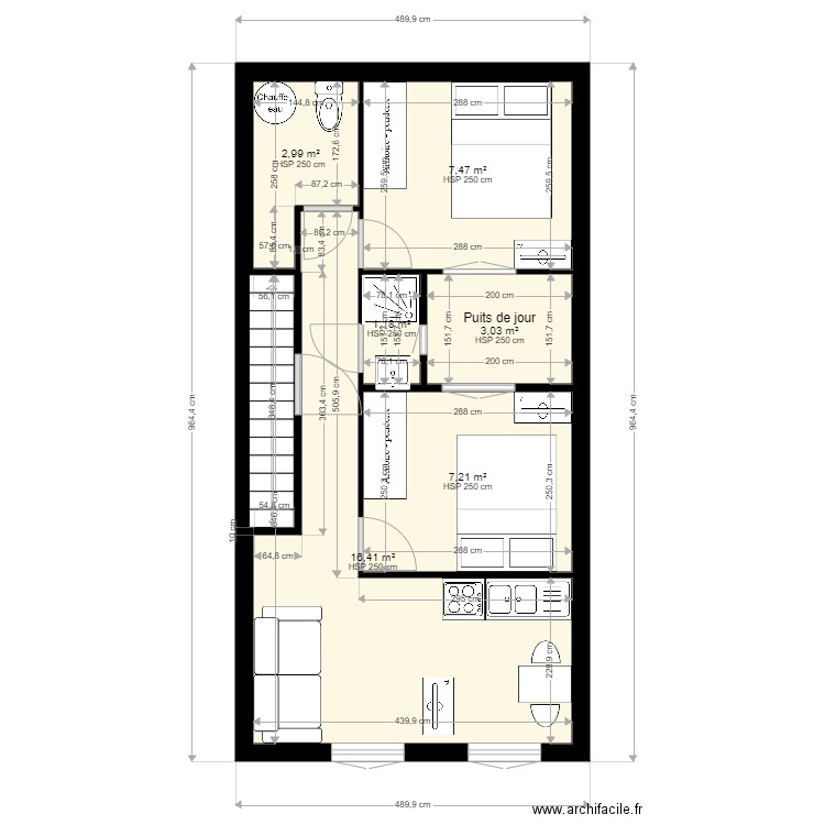 PLAN appartement 2 . Plan de 0 pièce et 0 m2