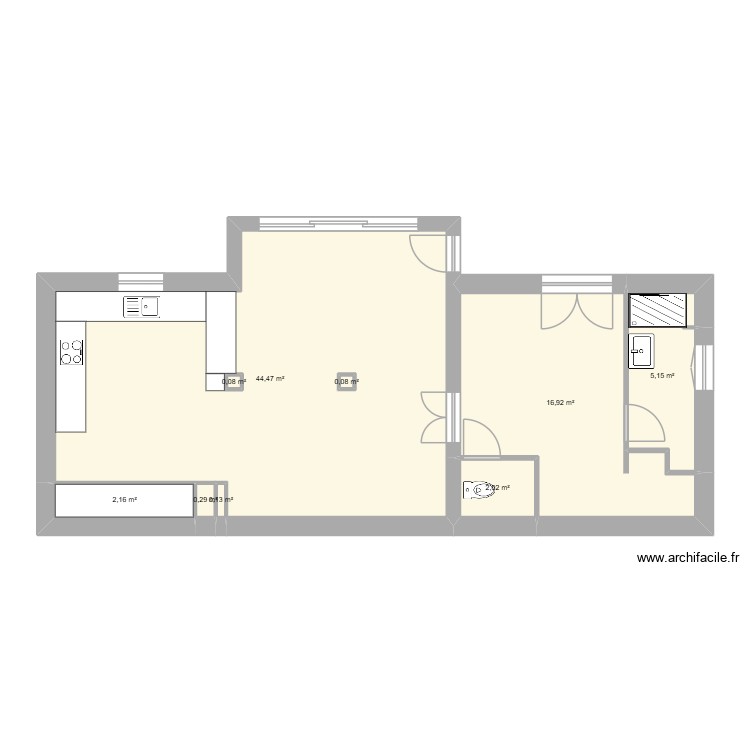 pouj. Plan de 0 pièce et 0 m2