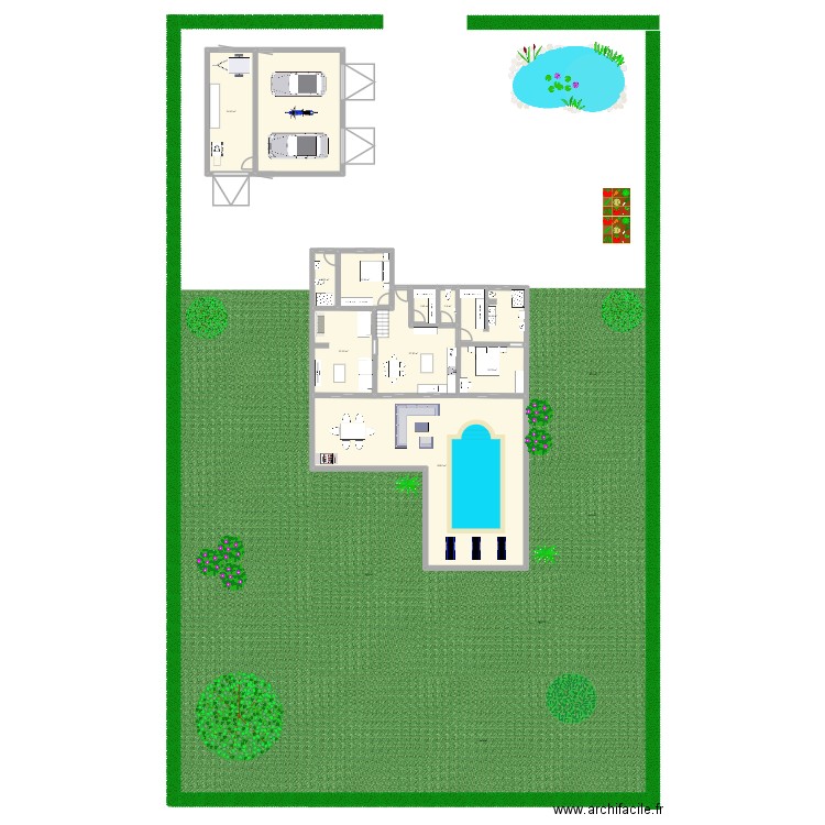 maison mercier. Plan de 15 pièces et 336 m2