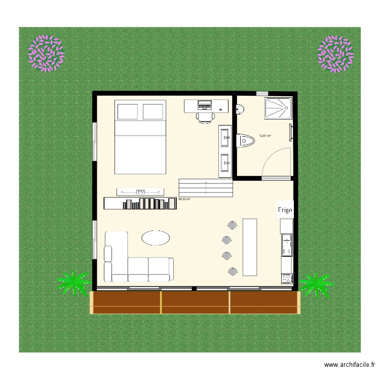 PLAN FITIA. Plan de 2 pièces et 102 m2