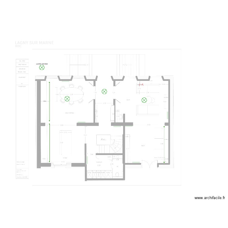 RDC PLAN PLAFOND. Plan de 0 pièce et 0 m2
