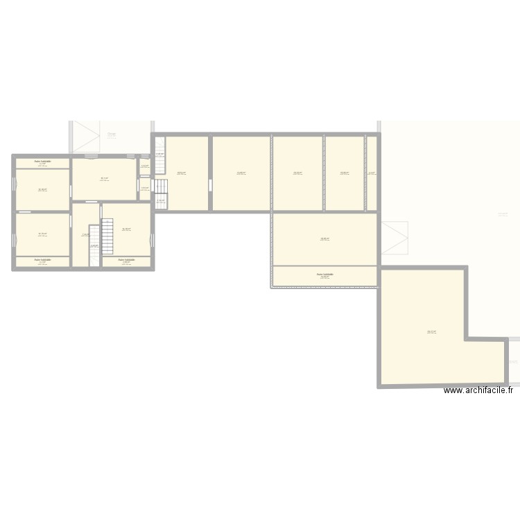 La grange hatten 2. Plan de 40 pièces et 891 m2